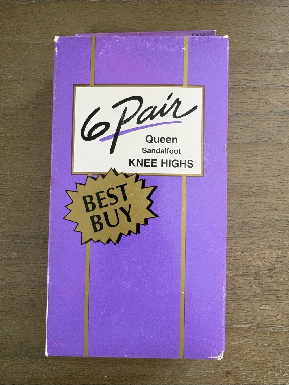 Kmart Vintage Queen Sandalfoot Knee Highs 6 Pair